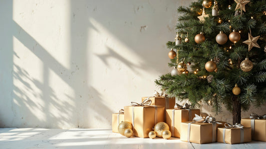 Christmas still life for a Talk2Tessa guide to holiday stress, ACT, and self-compassion.