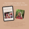 Portrait of Tessa, MSc Psychologist and ACT & Self-Compassion specialist, creator of the Calm in the Moment anxiety program.