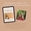 About the Author page from Rest Without Guilt – A 1-Day Burn-out Recovery Program by psychologist Tessa, MSc. Founder of Talk2Tessa, specializing in ACT therapy and self-compassion–based self-help. Experienced mental health professional offering AI-guided flows for burnout recovery, stress relief, and emotional wellness.