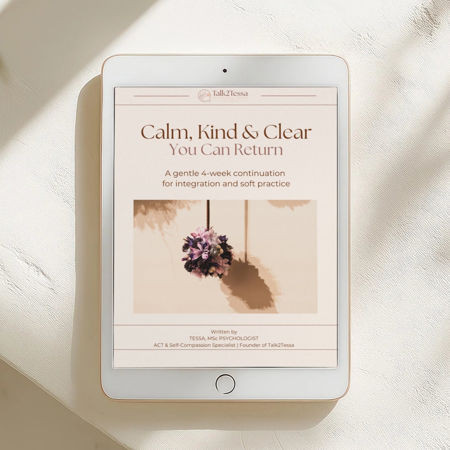 You Can Return digital self-help page for gentle reflection, emotional overwhelm, and self-compassion with Talk2Tessa.