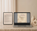 What's Inside video for the 6-day program 'Calm & Courage – Anxiety Relief' by Talk2Tessa. Includes daily AI-guided prompt flows, checklists, affirmations, and reflective pages designed by a psychologist, blending ACT and self-compassion in a pdf workbook style.