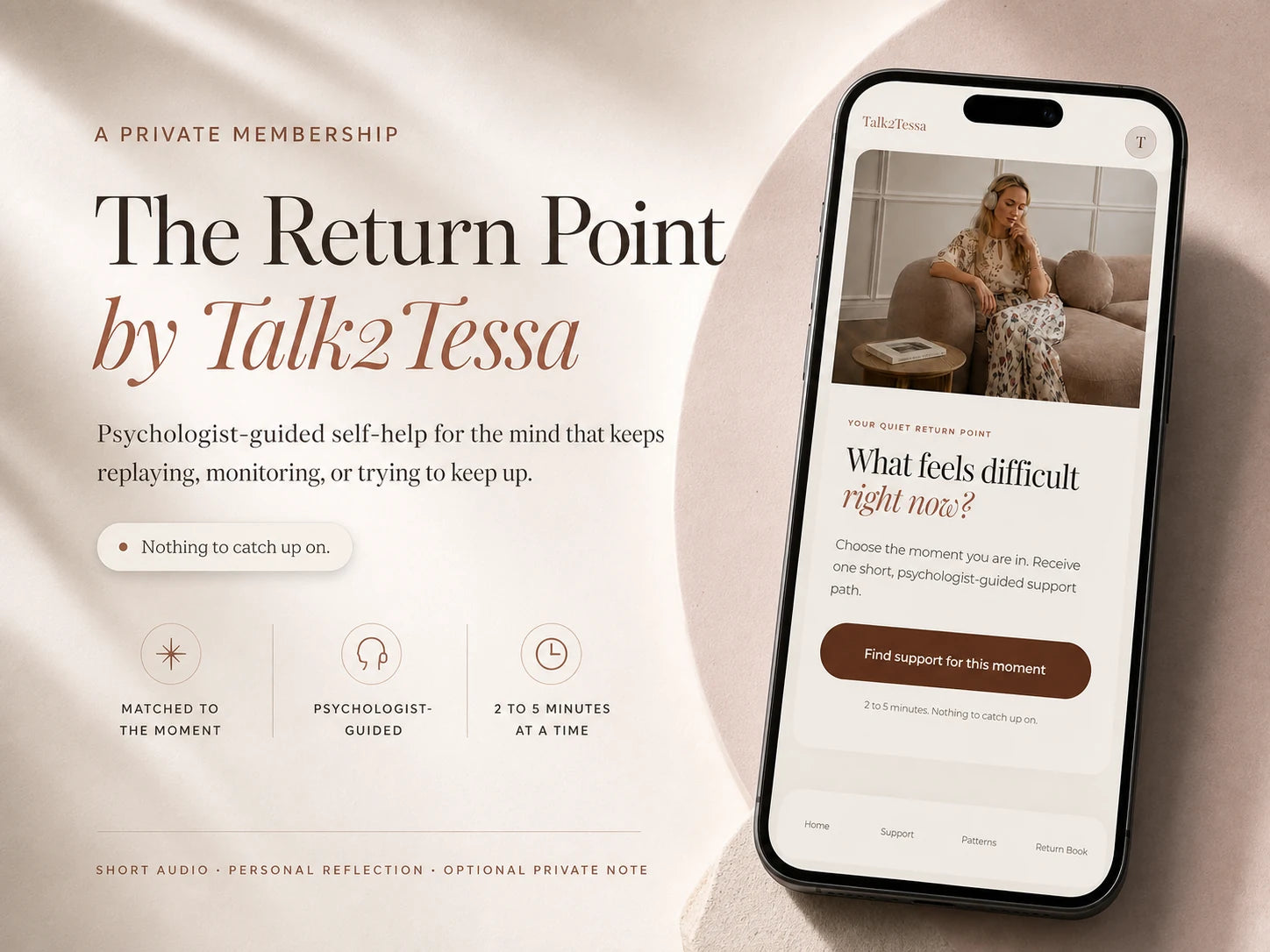 The Return Point membership shown on a phone